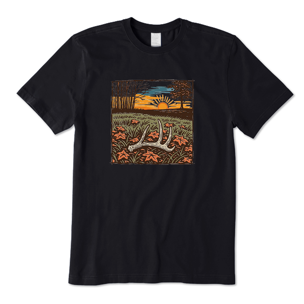 Nature Scene Deer Horn T-Shirt