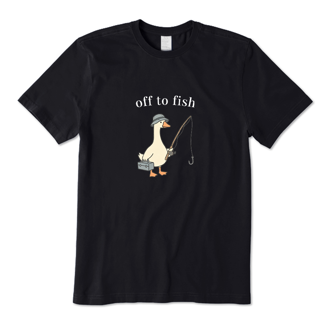 Off To Fish Goose T-shirt