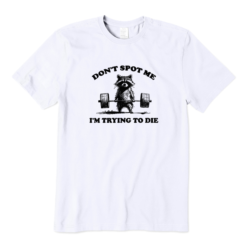 Funny Raccoon Weightlifter T-shirt