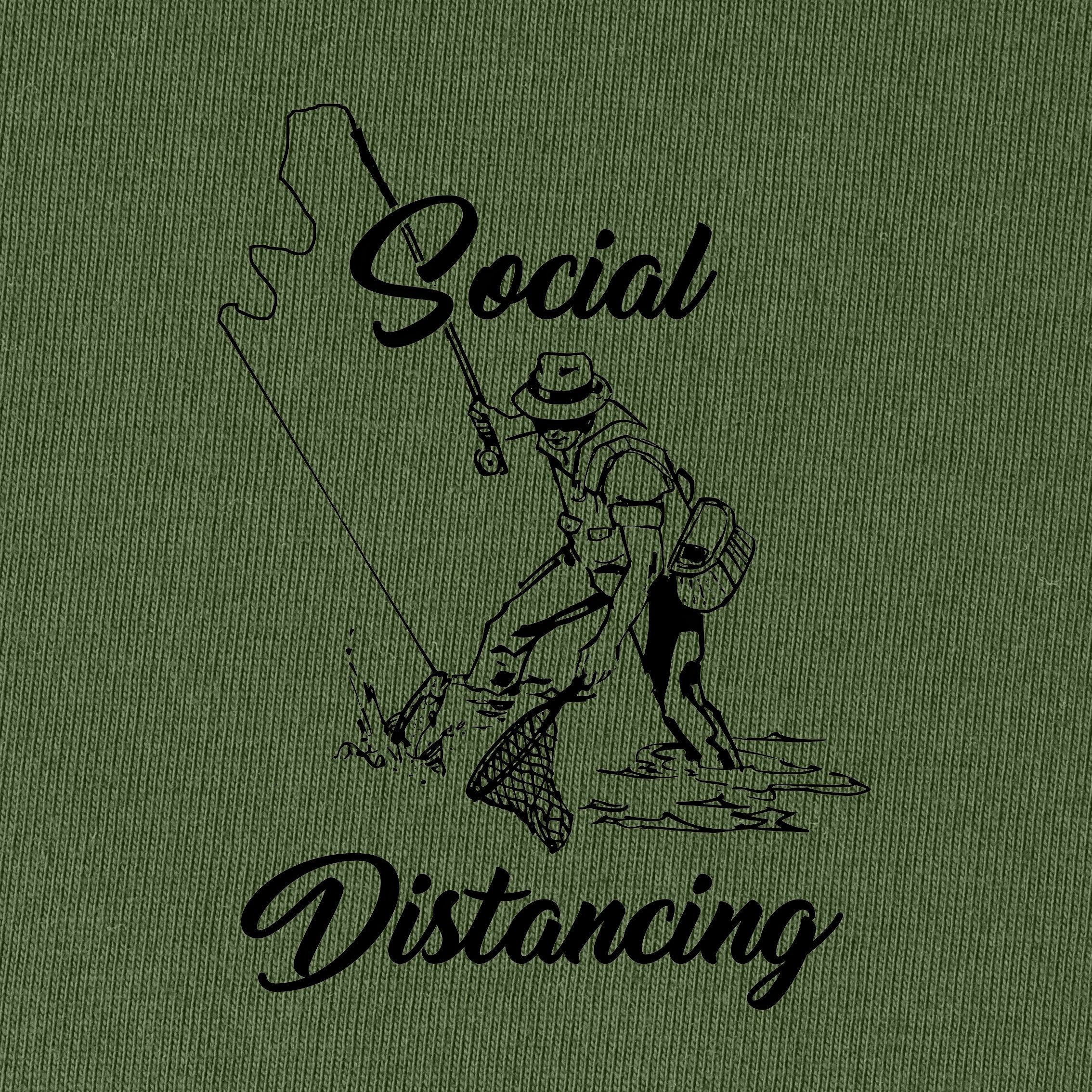 Fly Fishing Social Distancing T-Shirt