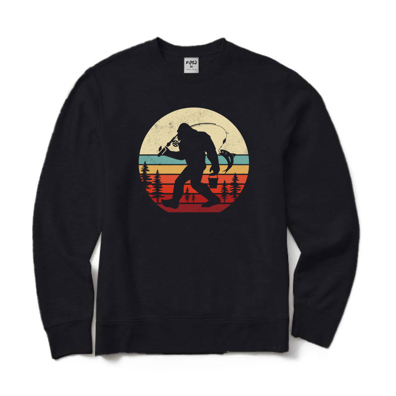 Bigfoot Fishing Crewneck Sweatshirt