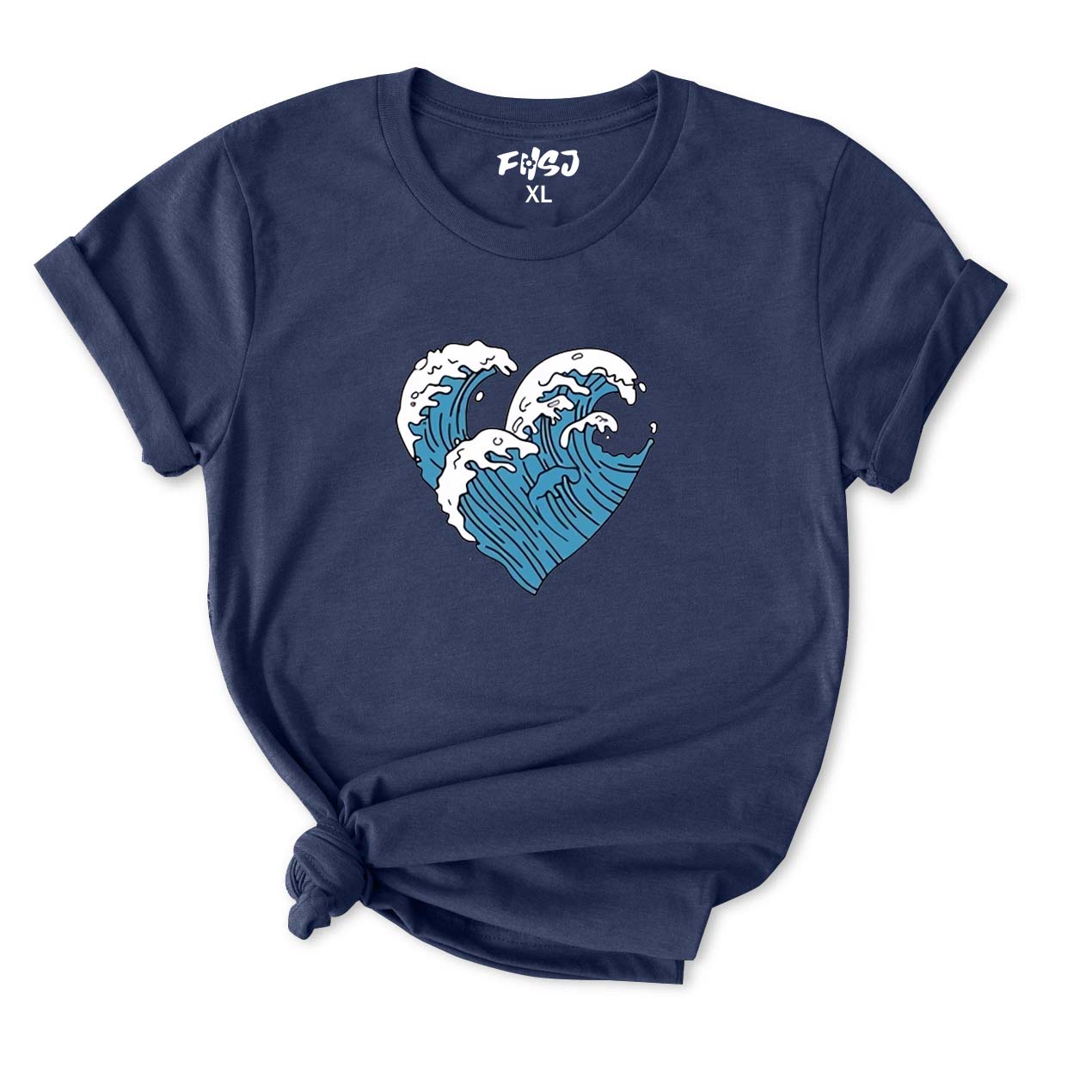Ocean Wave Heart T-Shirt for Women