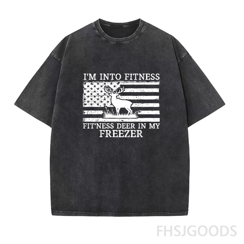 I'm Into Fitness Fitness Deer in My Freezer Unisex Distressed T-Shirt