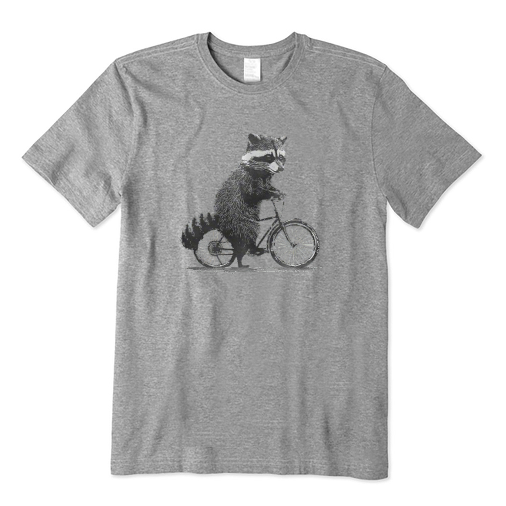 Funny Racoon Cycling T-shirt