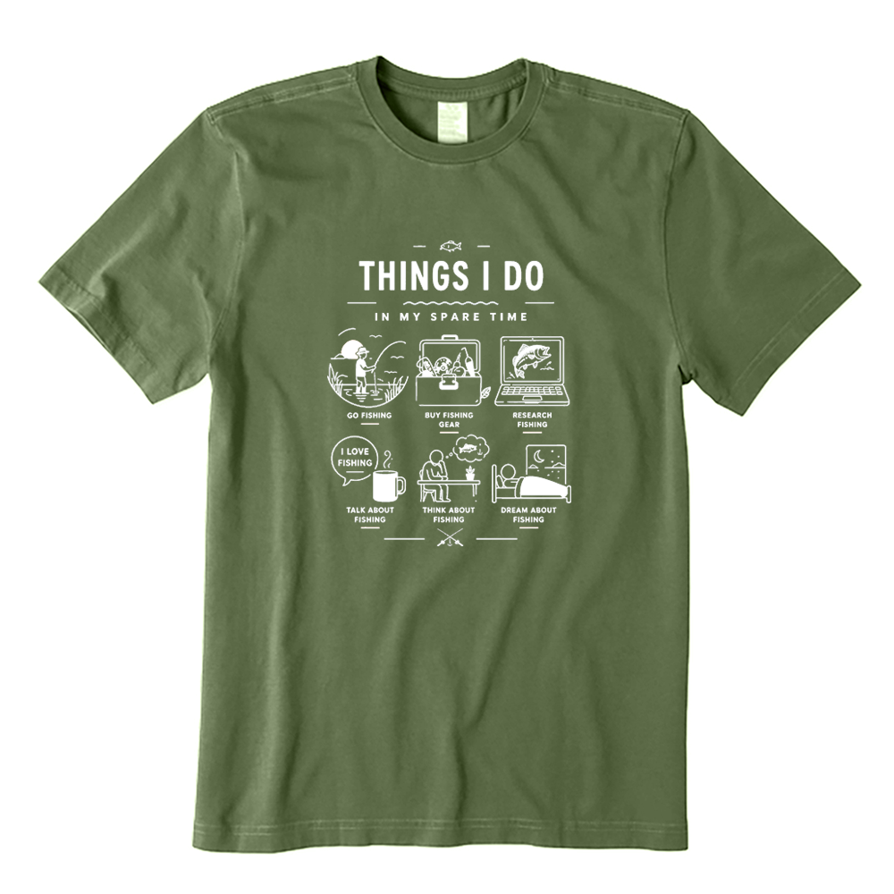 Funny Fisherman Things I Do In My Spare Time Graphic T-Shirt