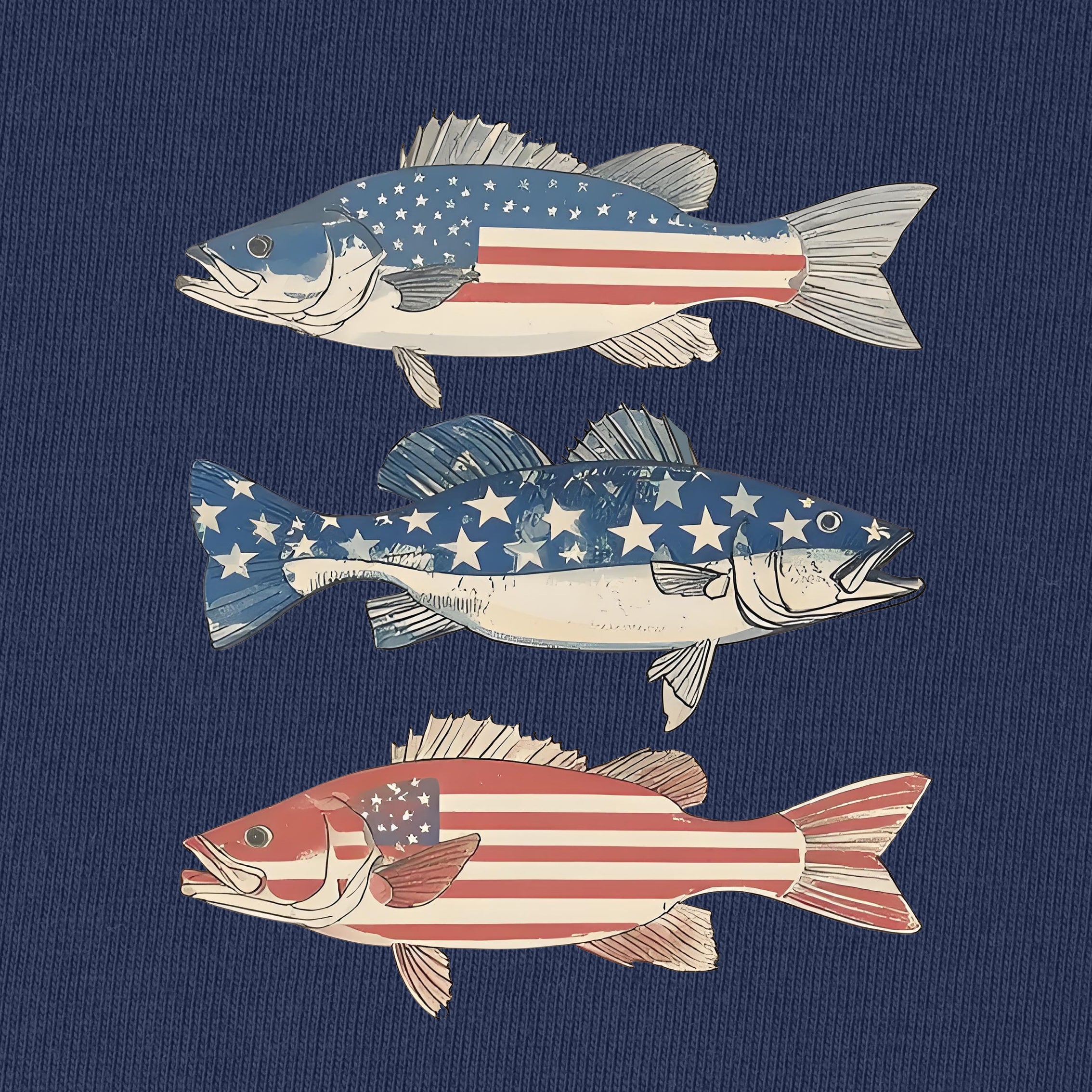 Patriotic Bass Fishing T-Shirt