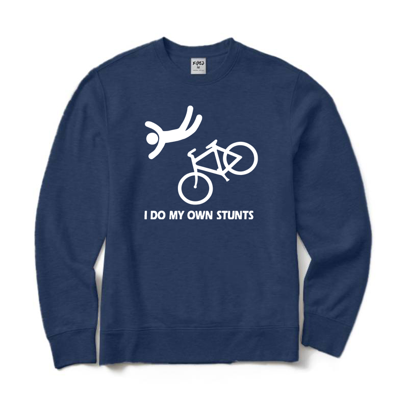 Funny Bike Stunt Crewneck Sweatshirt