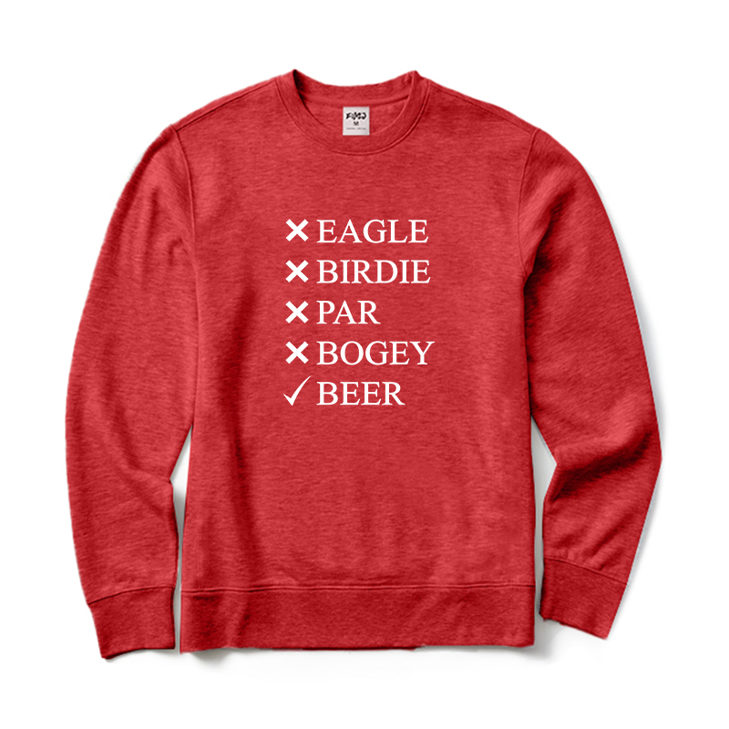 Eagle Birdie Par Bogey Beer Crewneck Sweatshirt