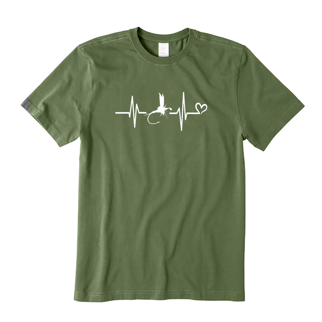 Fly Fishing Hook Heart Beat T-Shirt