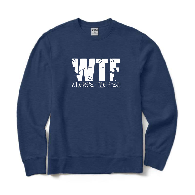 WTF Where's The Fish Crewneck Sweatshirt