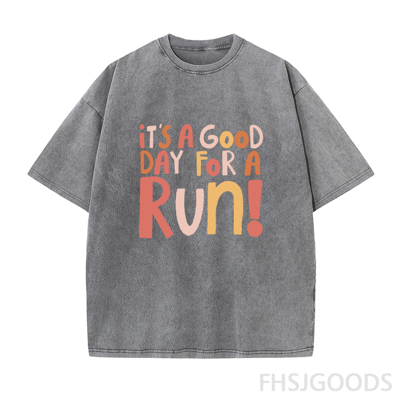 Good Day for A Run Unisex Distressed T-Shirt