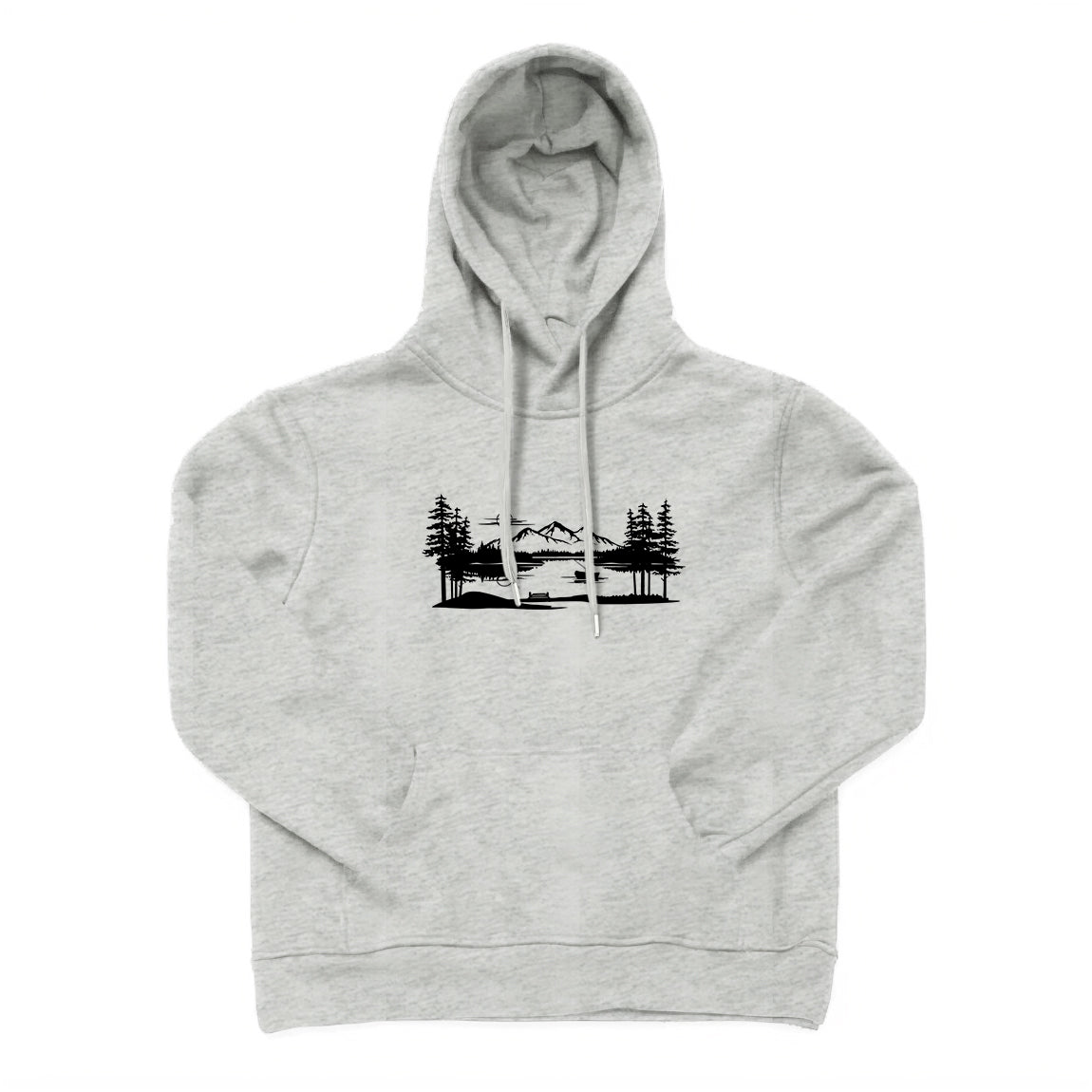 Fishing Lake Scene Hoodie