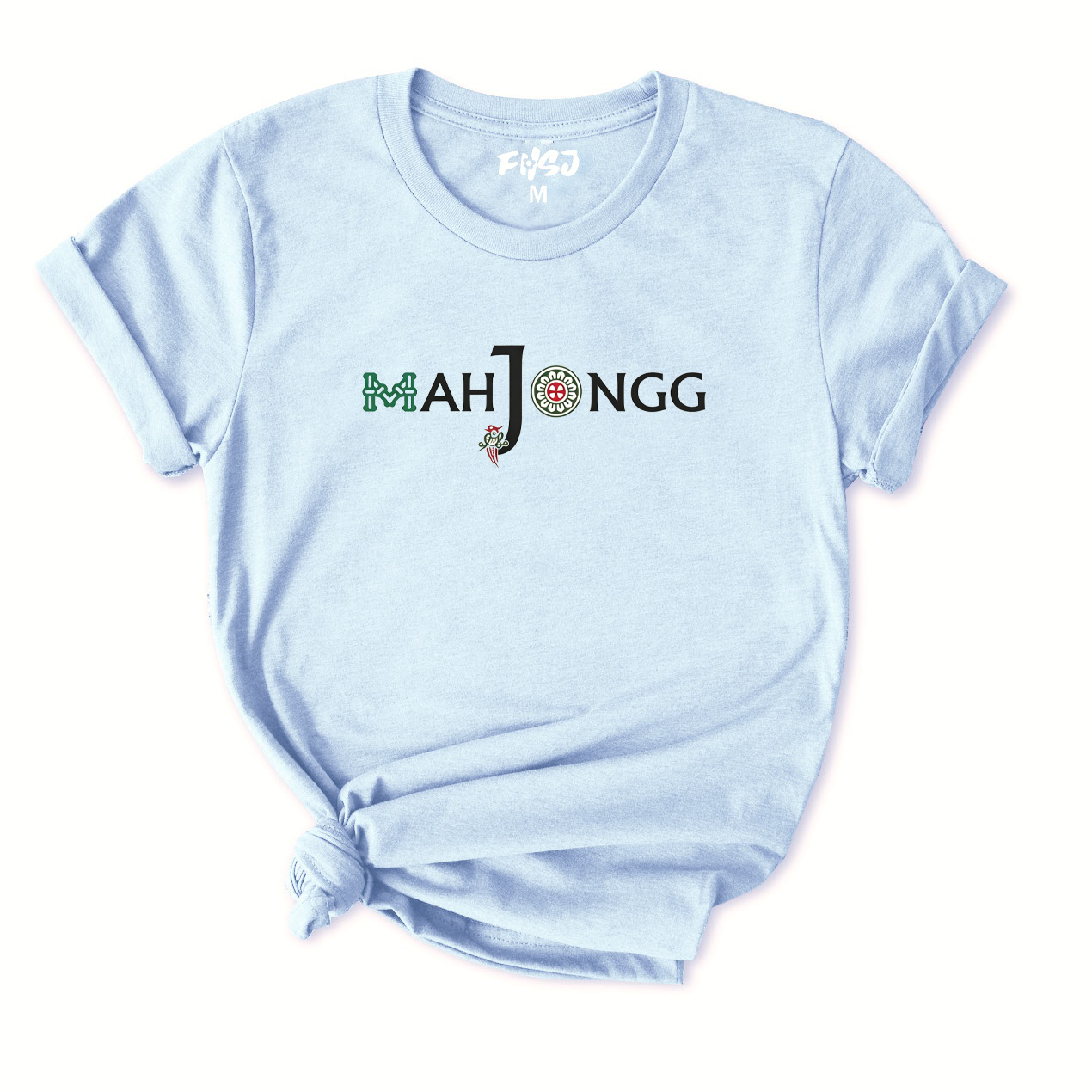 Mahjongg Themed Letter T-Shirt for Women