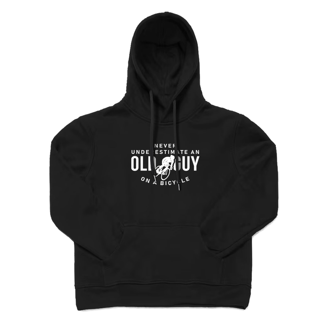 Never Underestimate An Old Guy on A Bicycle Hoodie