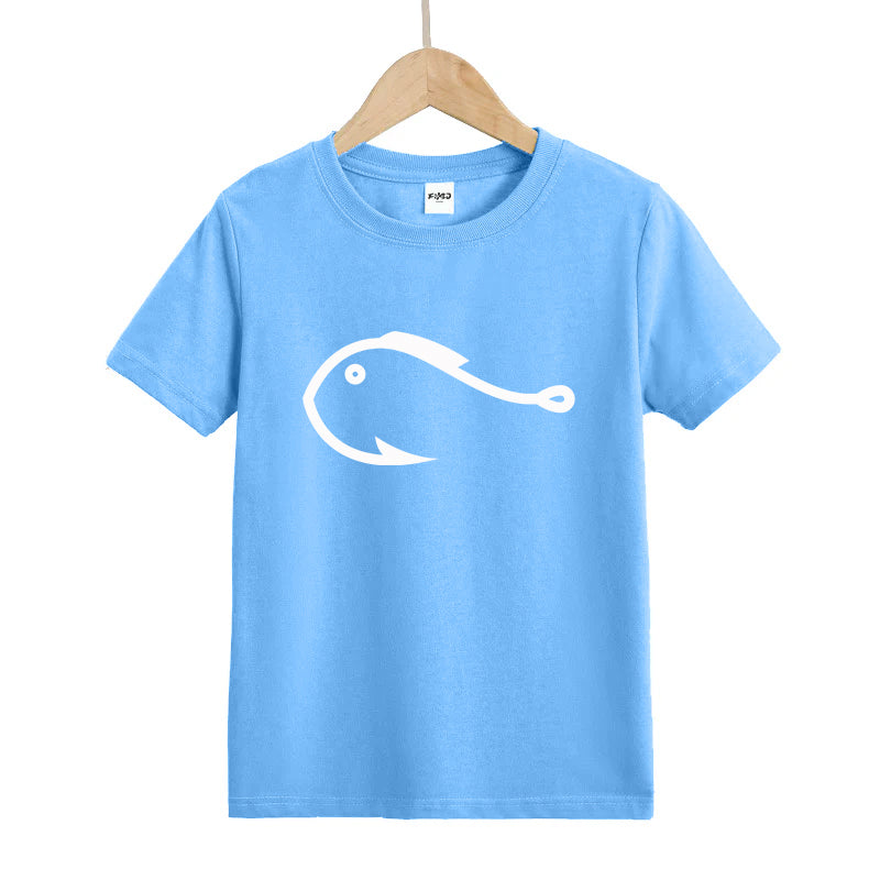 Fishing Hook Fish  Kids T-Shirt