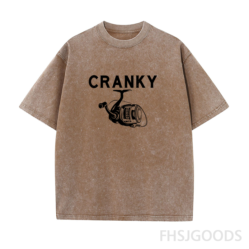 Cranky Fishing Unisex Distressed T-Shirt