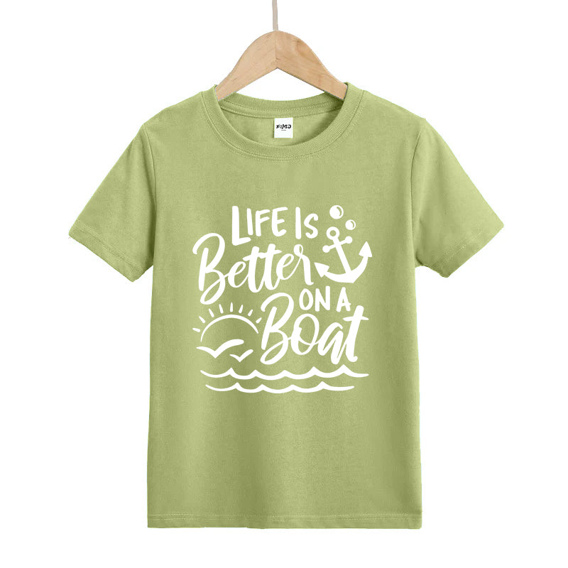 Life Is Better on A Boat Kids T-Shirt