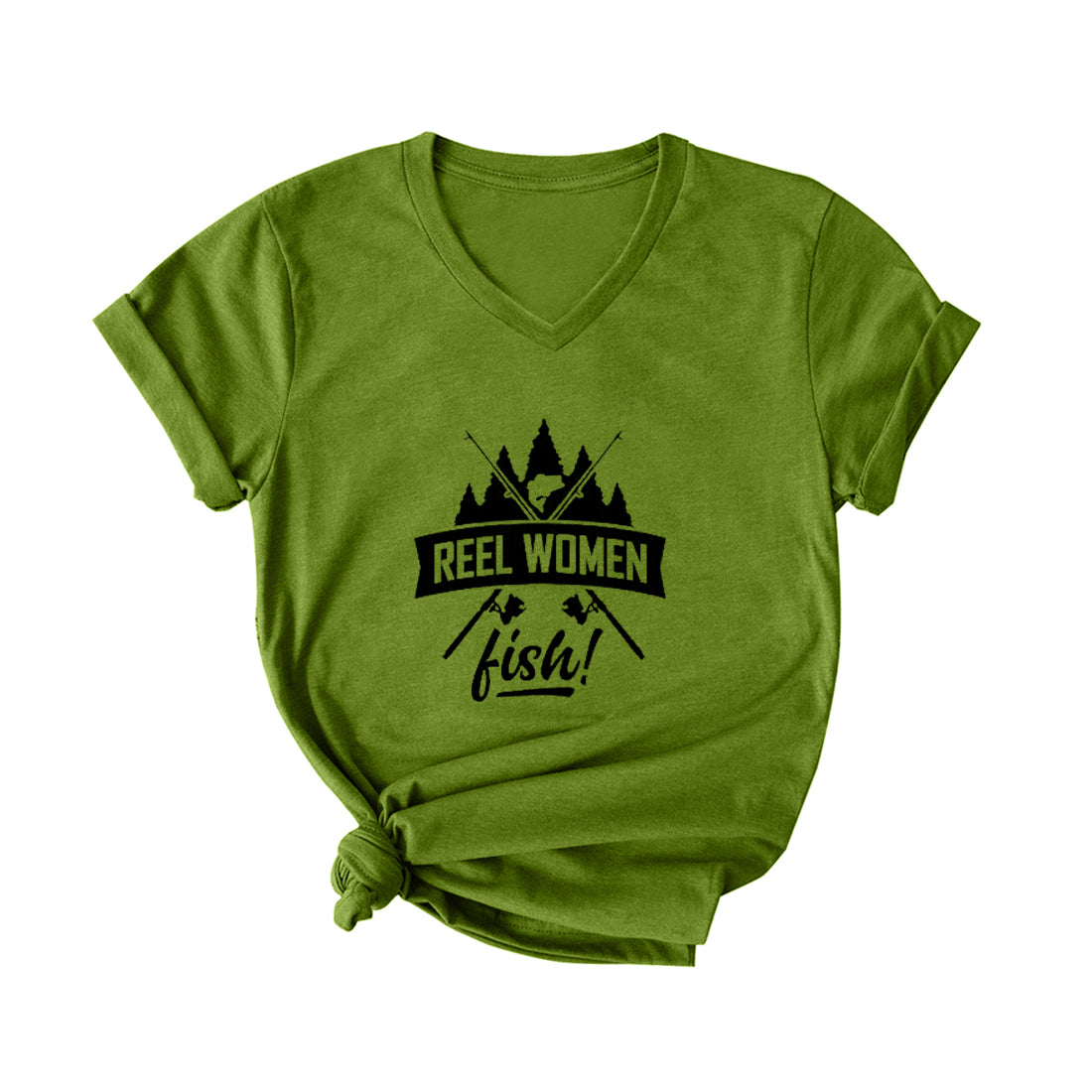 REEL WOMEN FISH V Neck T-Shirt for Women