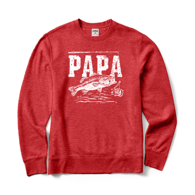 Papa Fishing Crewneck Sweatshirt