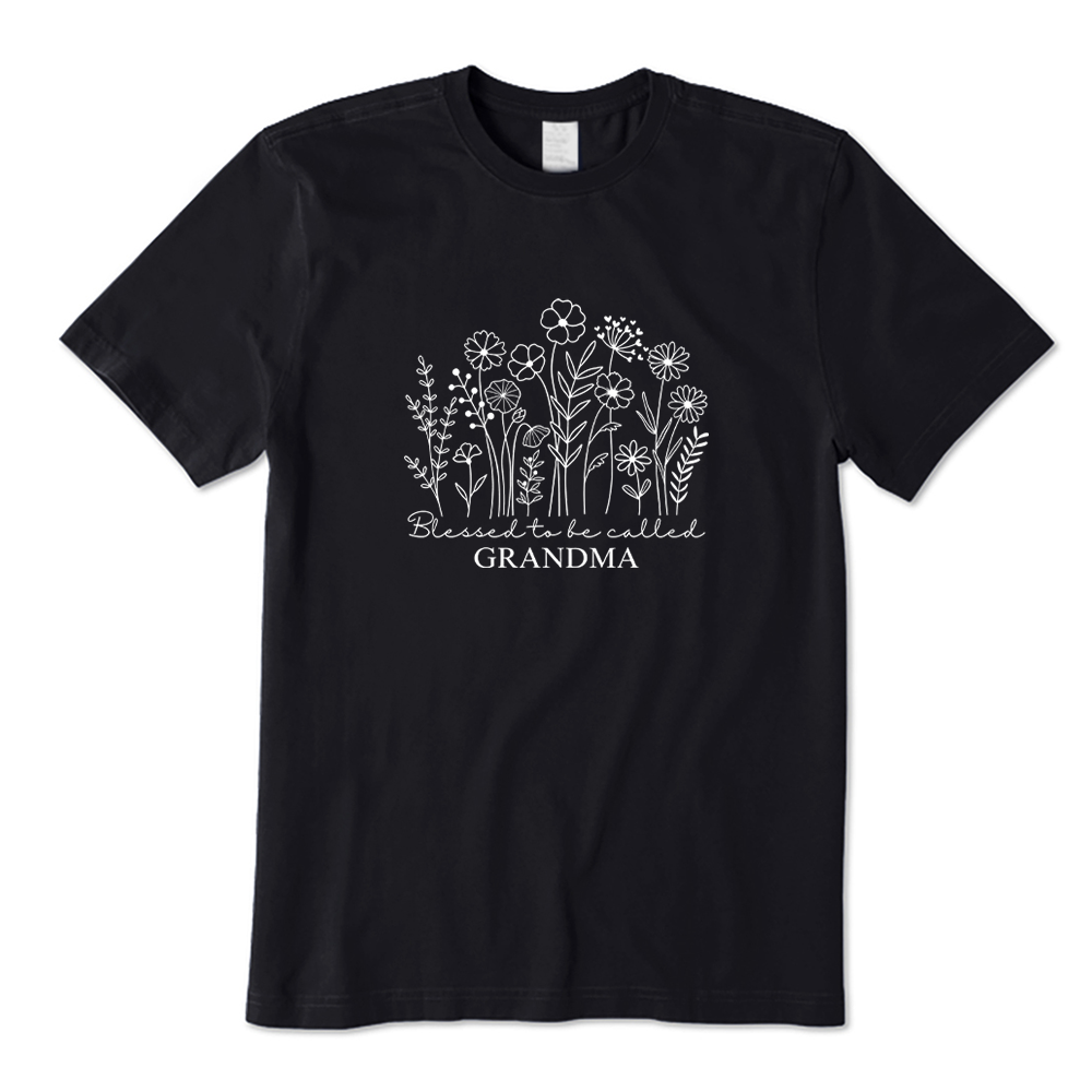 Blessed To Be Called Grandma Wildflower T-shirt