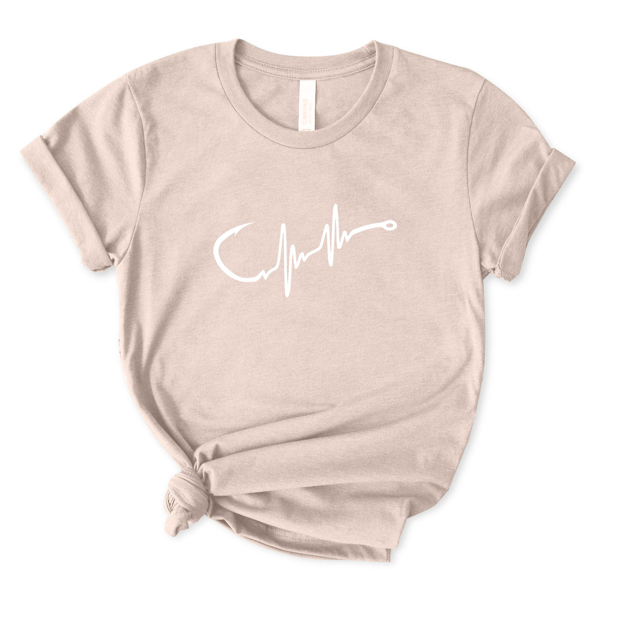 Fishing Hook Heart Beat T-Shirt FOR WOMEN