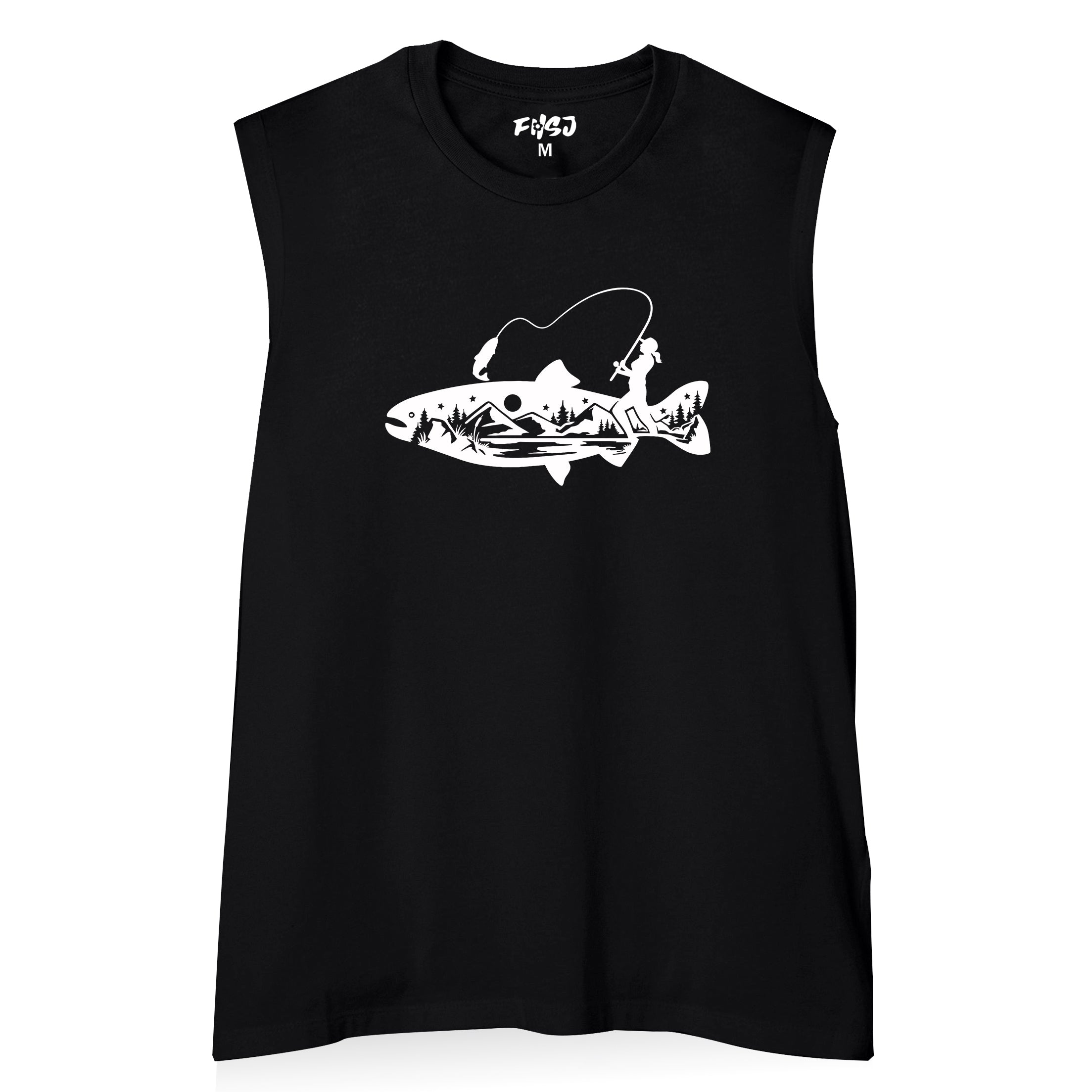 Woman Fishing Salmon Tank Top