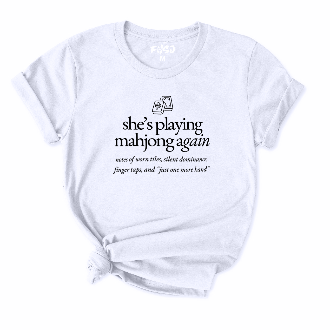 She's Playing Mahjong Again T-Shirt for Women