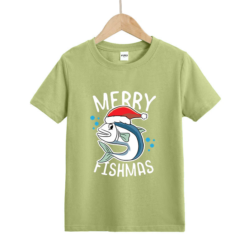 Merry Fishmas Kid's T-Shirts
