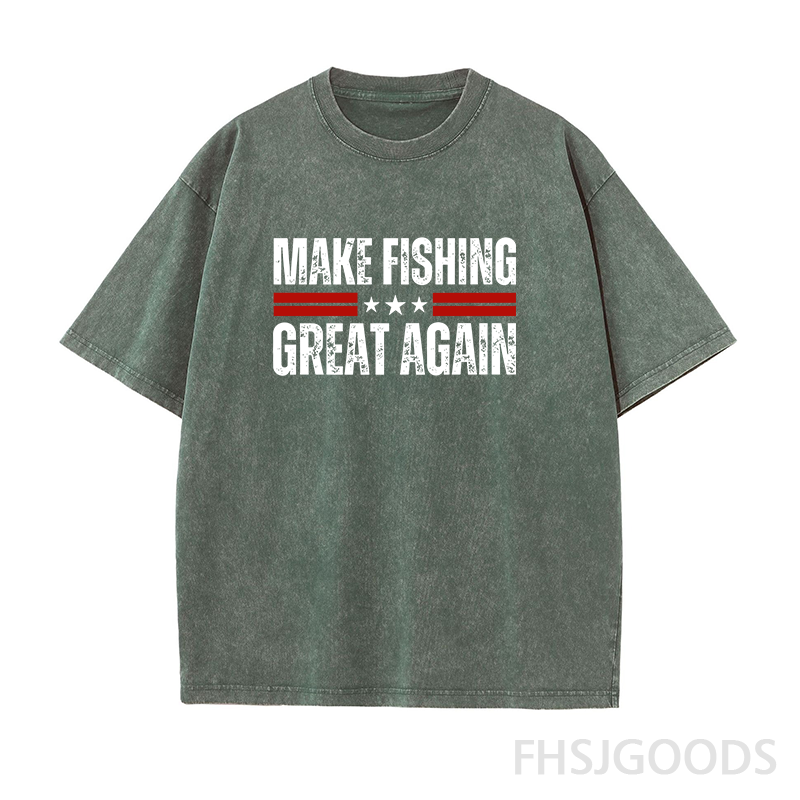 Make Fishing Great Again Unisex Distressed T-Shirt