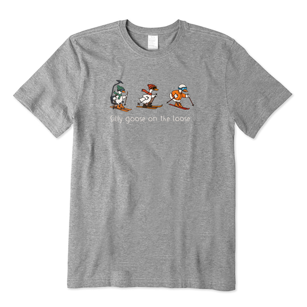 Silly Goose on The Loose Skiing T-shirt