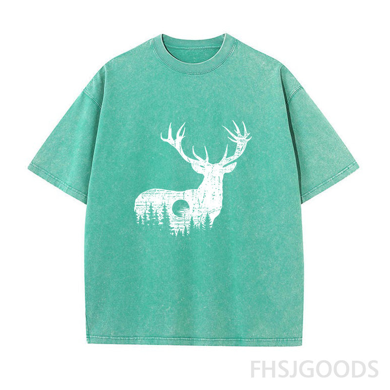 Deer Unisex Distressed T-Shirt