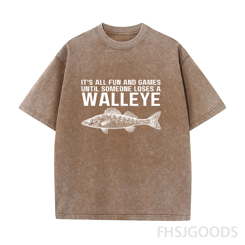 It's All Fun and Games Until Someone Loses A Walleye Unisex Distressed T-Shirt