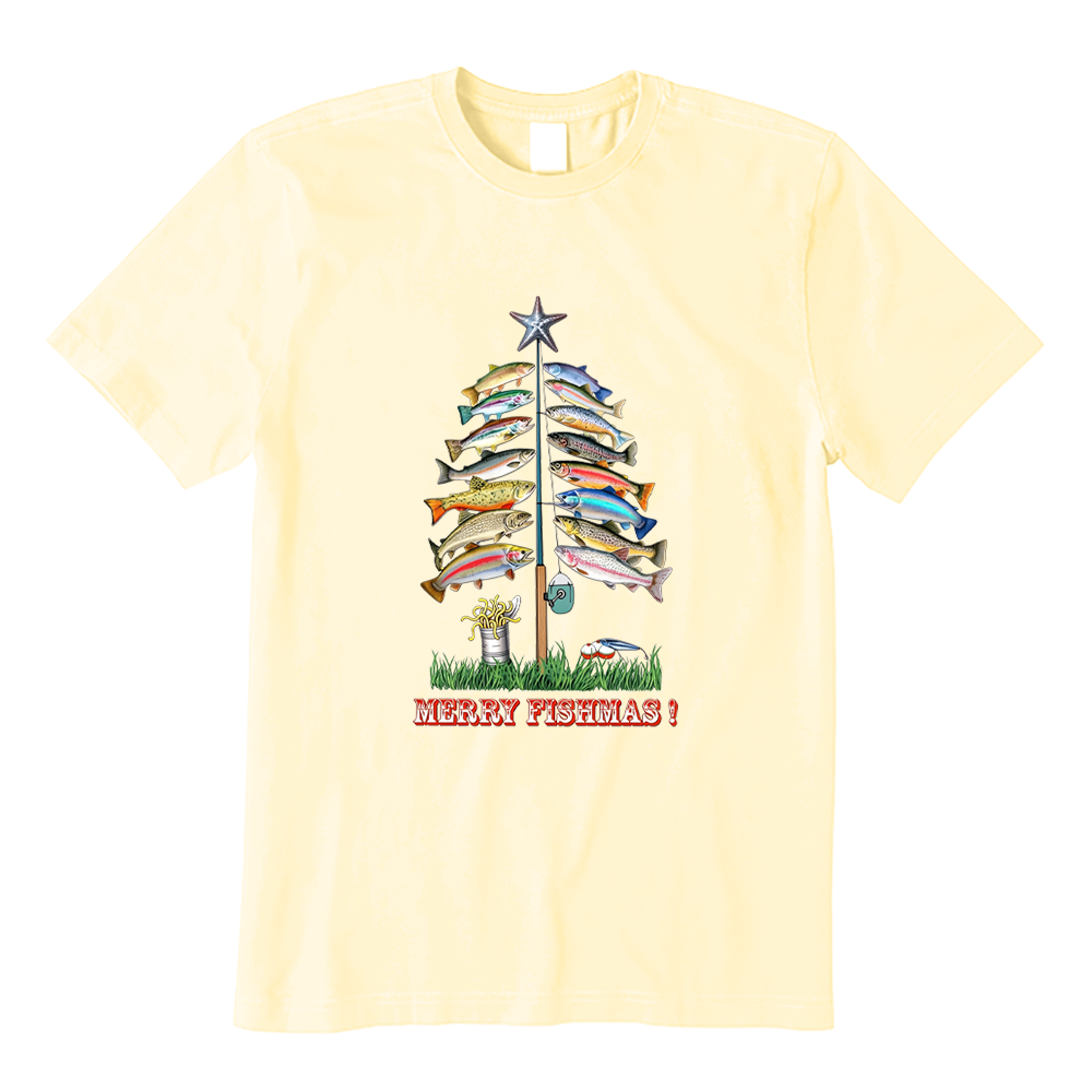 Merry Fishmas Christmas Fishes Tree T-Shirt