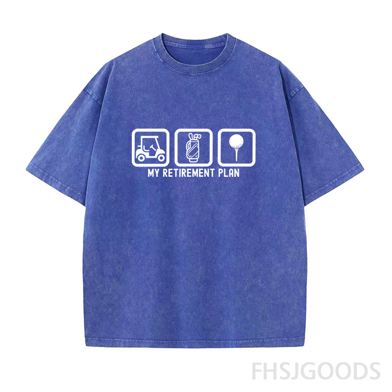 My Retirement Plan Golf Unisex Distressed T-Shirt