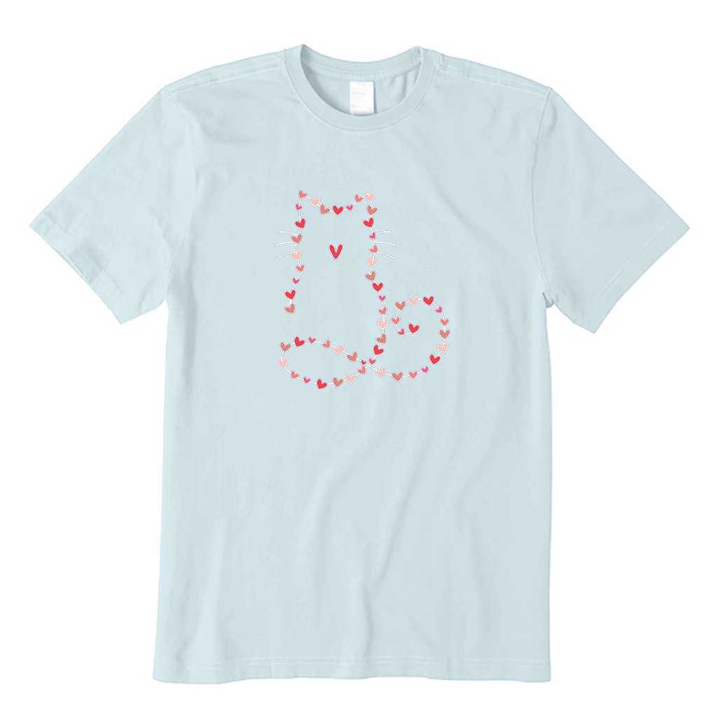 Cat Heart Valentine T-Shirt