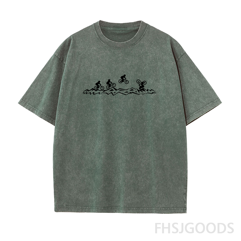 Mountain Bike Unisex Distressed T-Shirt