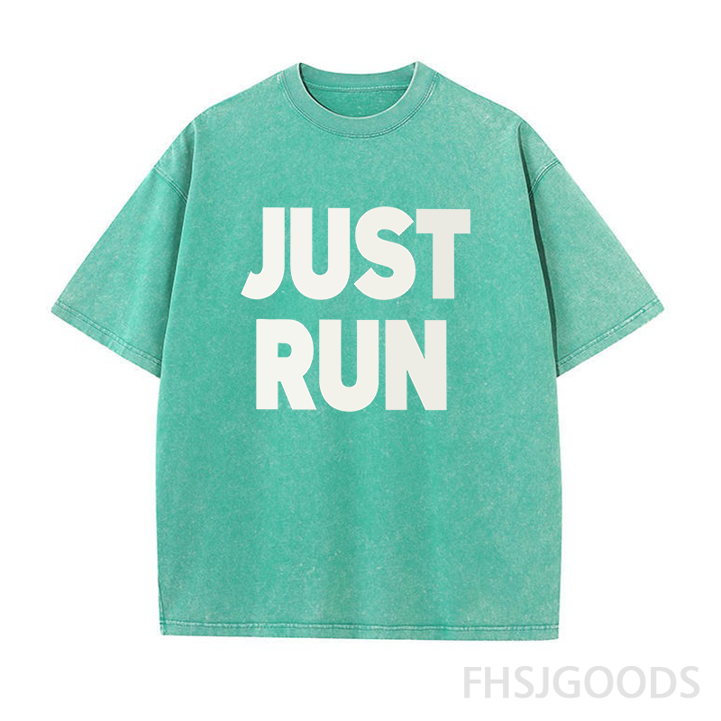 Just Run Unisex Distressed T-Shirt