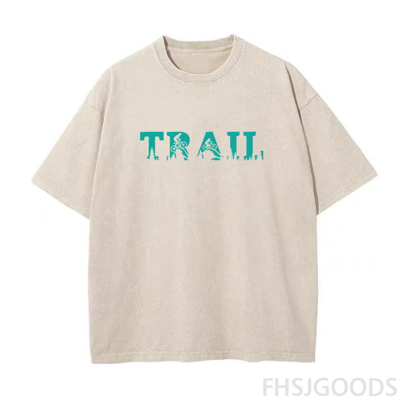 Bicycle Nature Ride Unisex Distressed T-Shirt