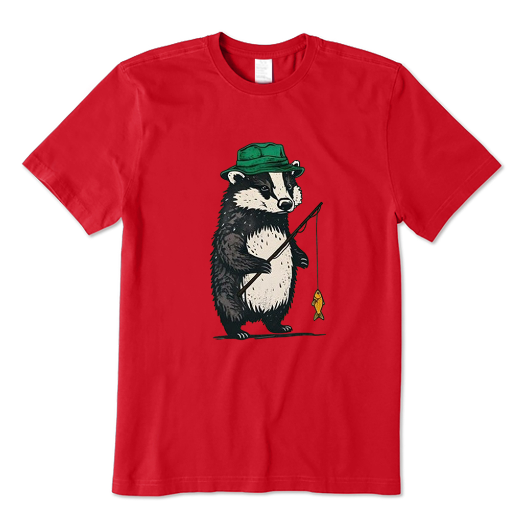 Fishing Badger T-Shirt