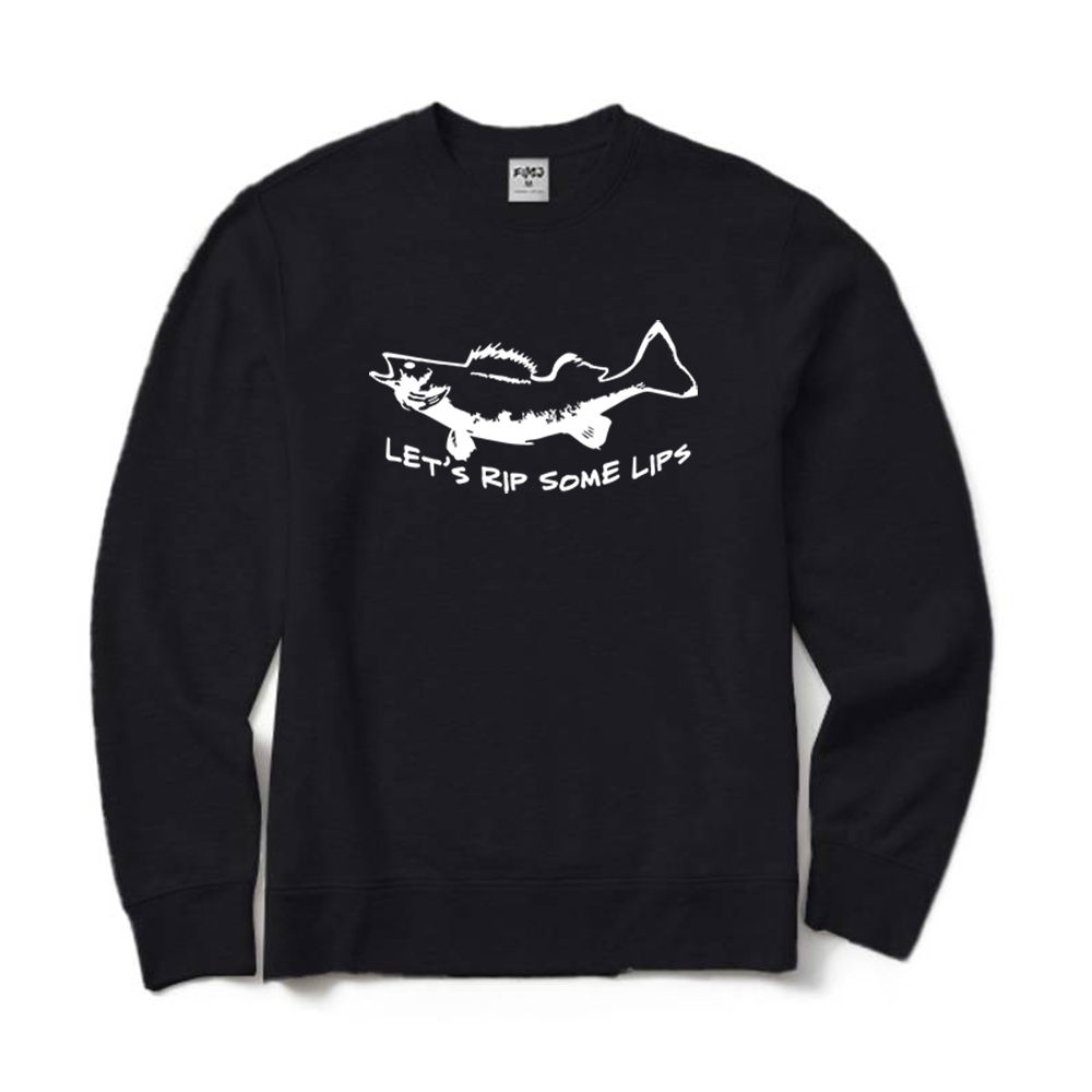 LET'S RIP SOME LIPS Fishing Crewneck Sweatshirt