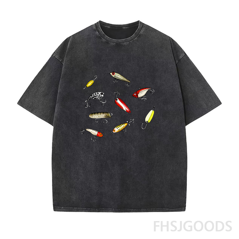Fishing Lures Unisex Distressed T-Shirt