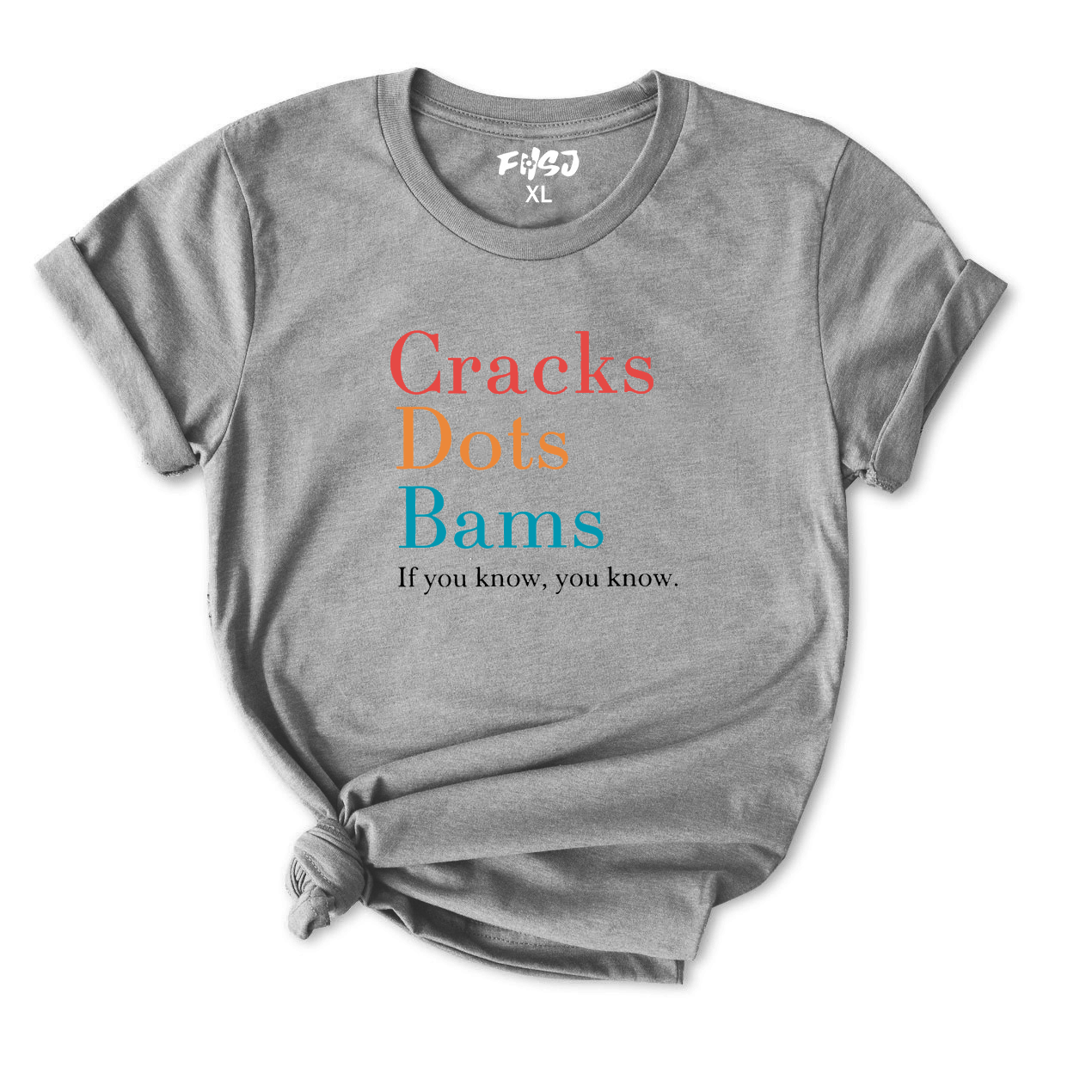 Cracks Dots Bams If You Know You Know Mahjong T-Shirt for Women