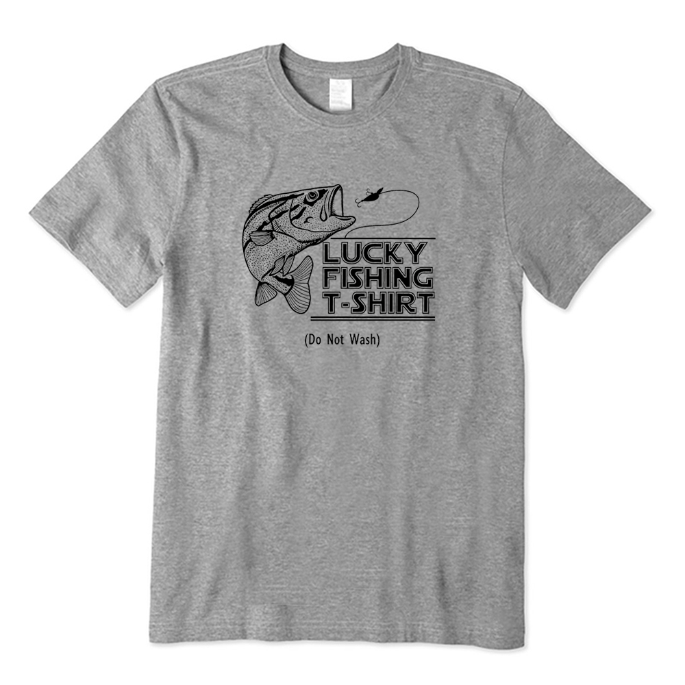 Lucky Fishing T-Shirt Do Not Wash Funny Bass Fisherman T-Shirt