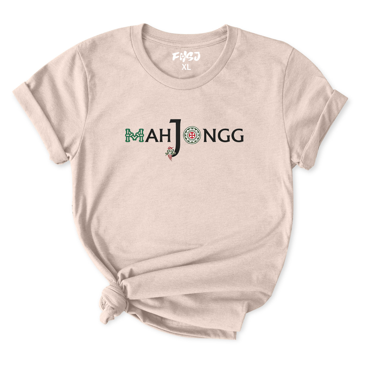 Mahjongg Themed Letter T-Shirt for Women