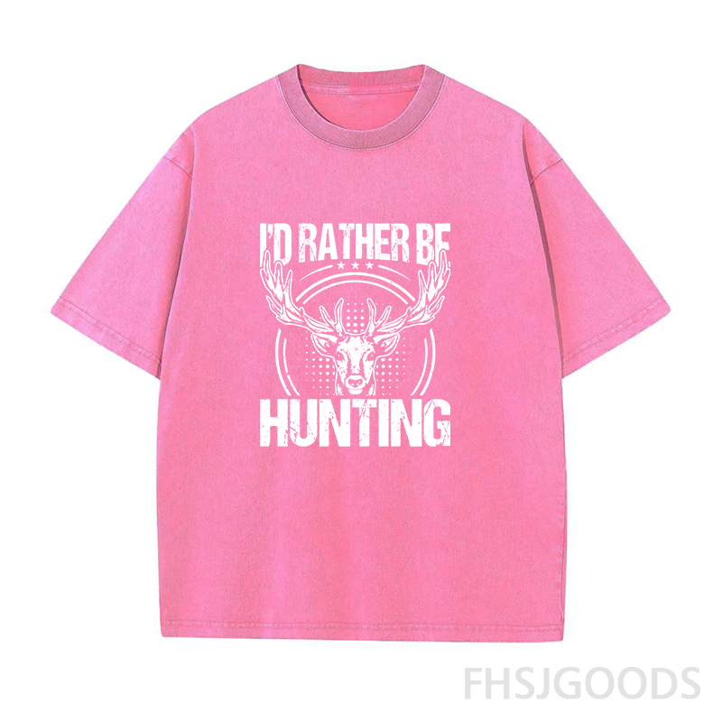 I'd Rather Be Hunting Unisex Distressed T-Shirt