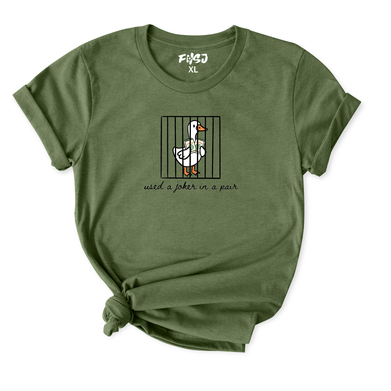 Used A Joker in A Pair Mahjong Goose T-Shirt for Women