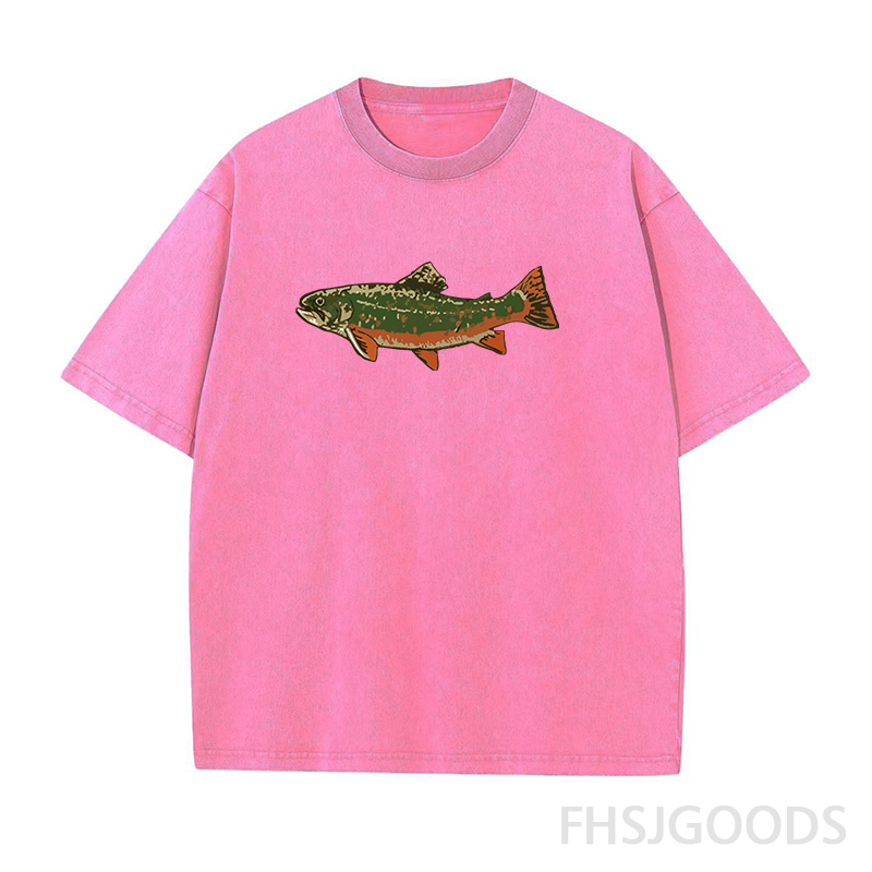 Vintage Brook Trout Unisex Distressed T-Shirt