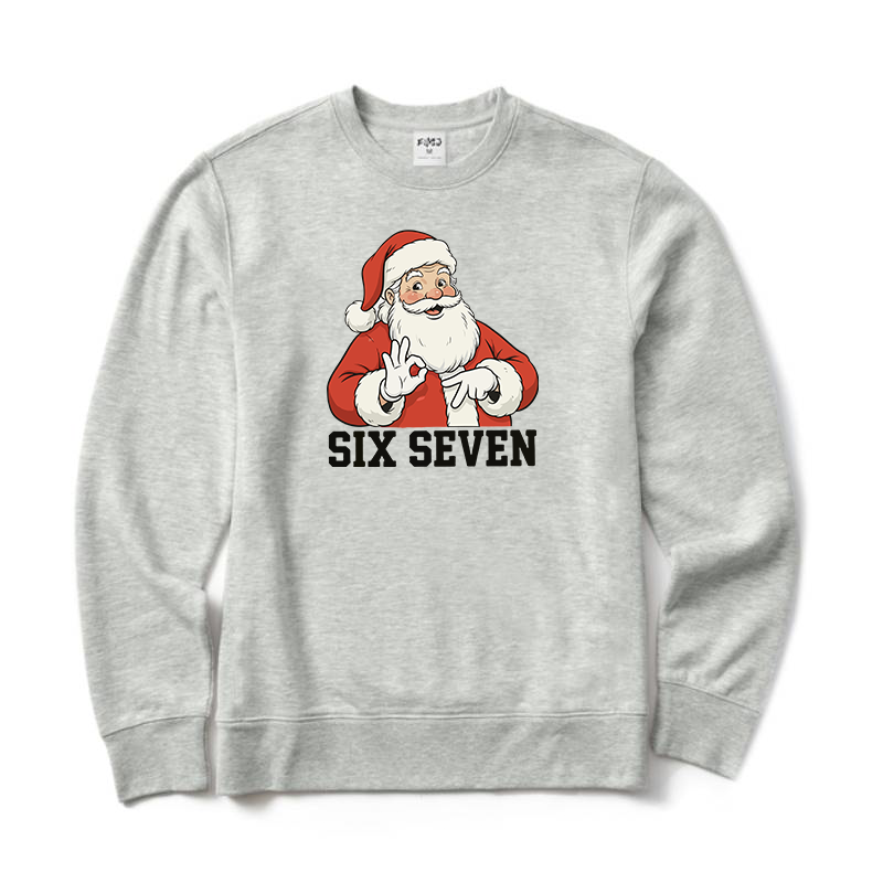 Six Seven Christmas Santa Crewneck Sweatshirt