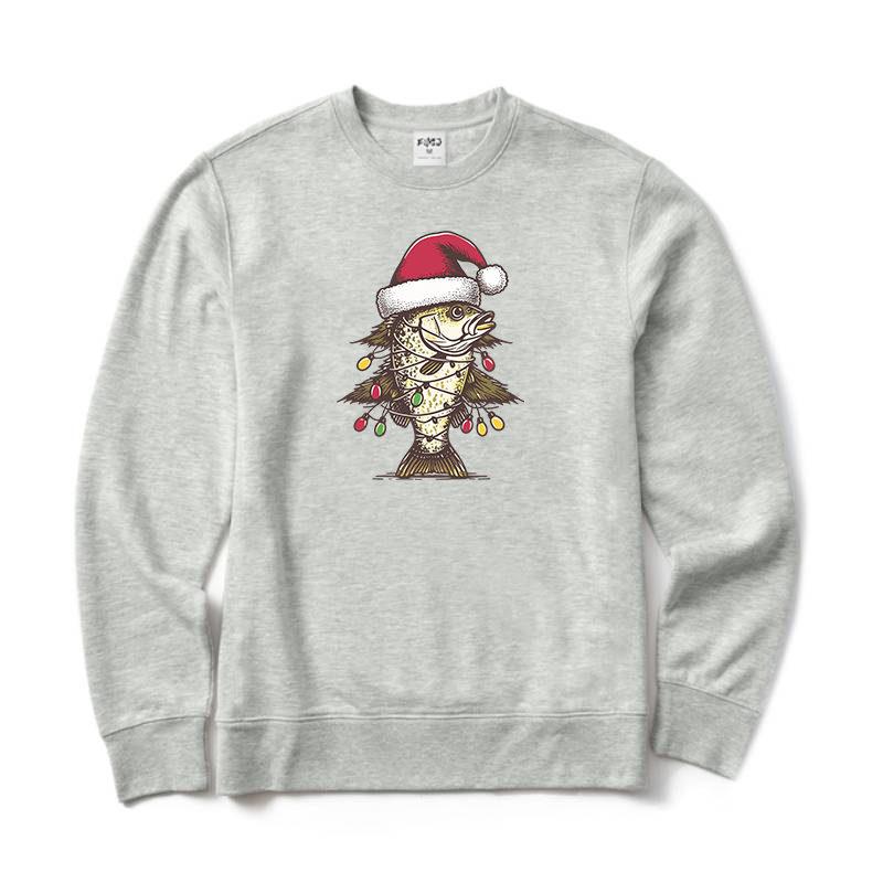 Crappie Fishing Christmas Crewneck Sweatshirt