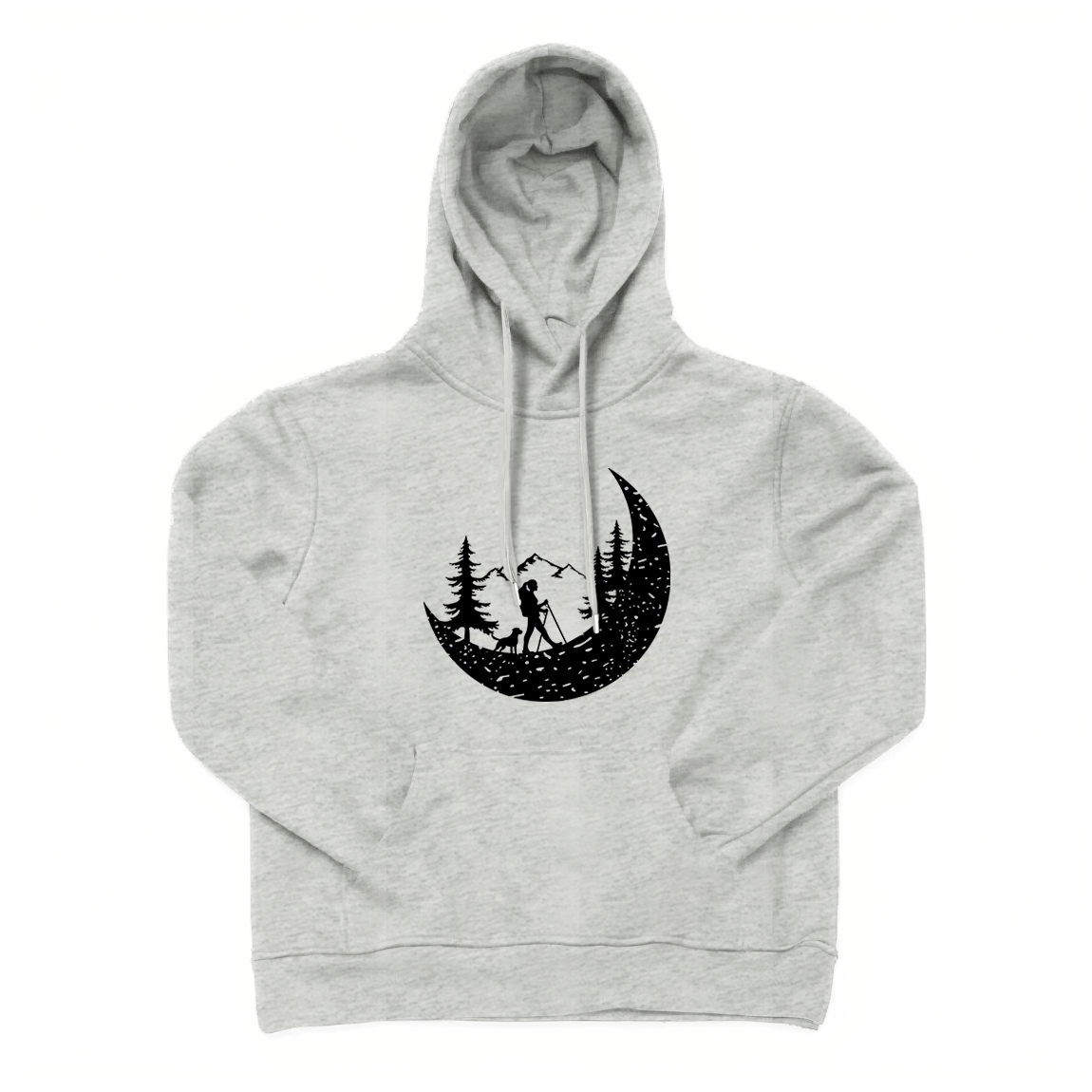 Hiker and Dog in The Mountains Hoodie